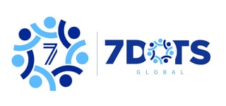 7Dots Global logo featuring blue circular design with connected dots and company text